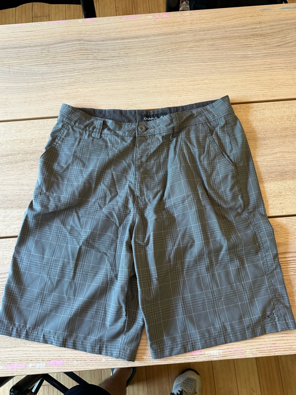 O'Neill Gray Plaid Hybrid Men's Shorts